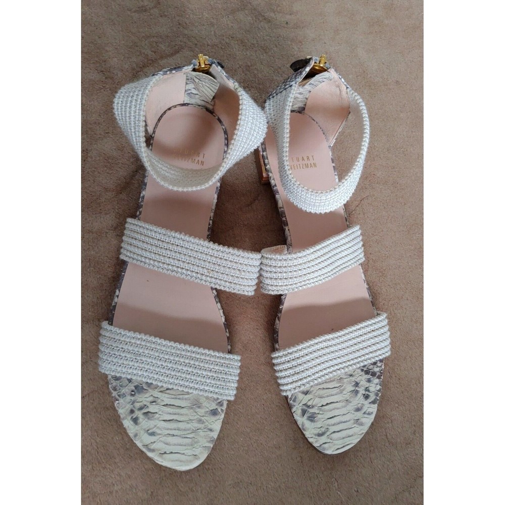 stuart weitzman Women's flat  sandals Strappy 12 leather - Picture 2 of 6